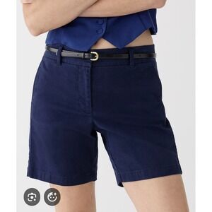 J. Crew Bermuda Short Womens Blue Cotton Sz 4 Walking Casual Pockets Vacation